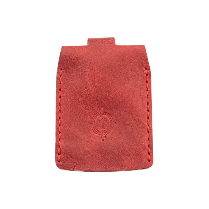 İsme Özel Çıtçıtlı Anahtarlık - % 100 Rainbow Deri - AG01001 - Kırmızı