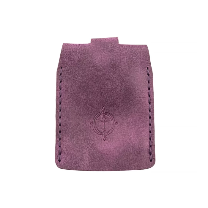 İsme Özel Çıtçıtlı Anahtarlık - % 100 Rainbow Deri - AG01001 - Mor