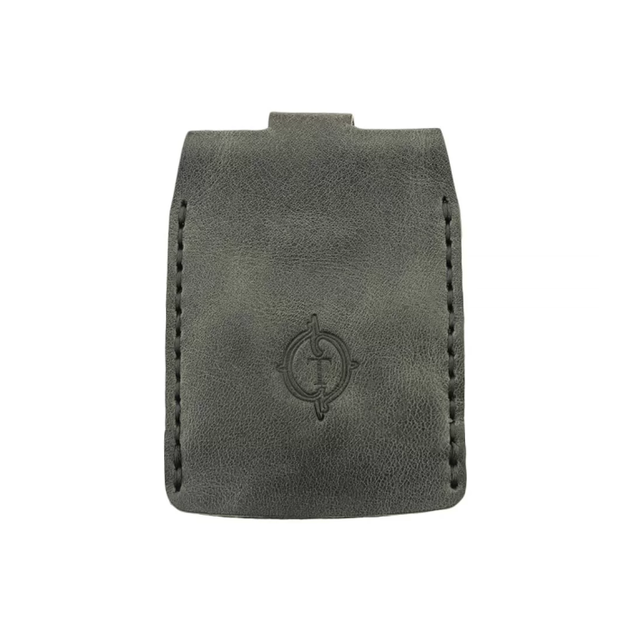 İsme Özel Çıtçıtlı Anahtarlık - % 100 Rainbow Deri - AG01001 - Antrasit