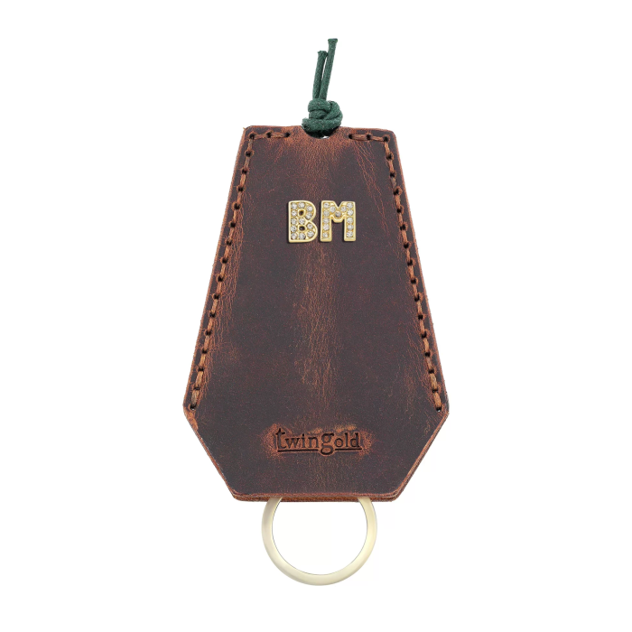 İsme Özel İpli Anahtarlık - % 100 Crazy Deri - AG01002 - Kahverengi