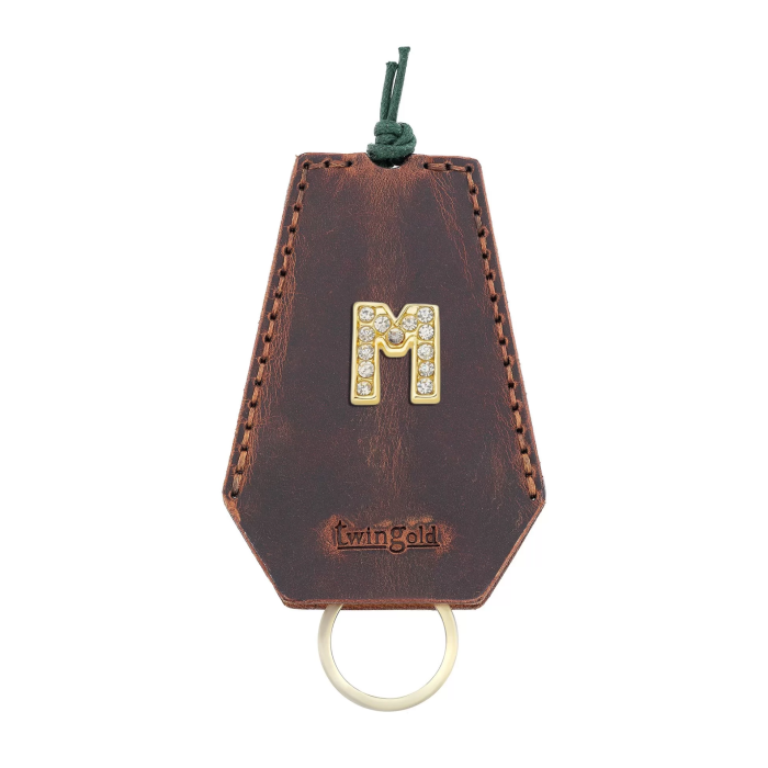 İsme Özel İpli Anahtarlık - % 100 Crazy Deri - AG01002 - Kahverengi