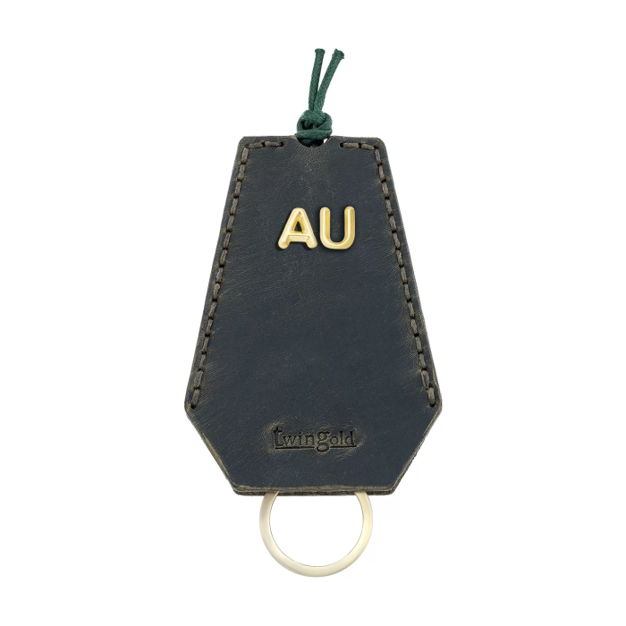 İsme Özel İpli Anahtarlık - % 100 Crazy Deri - AG01002 - Haki