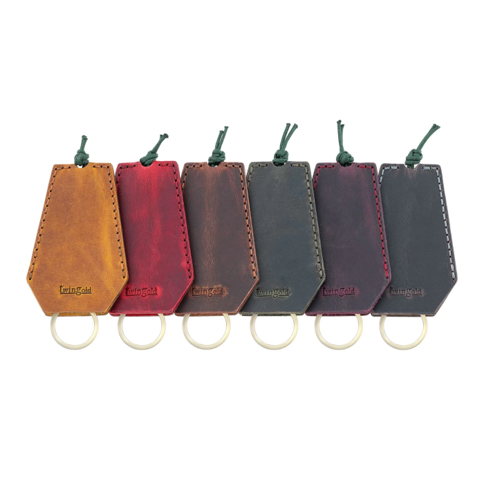 İsme Özel İpli Anahtarlık - % 100 Crazy Deri - AG01002 - Bordo