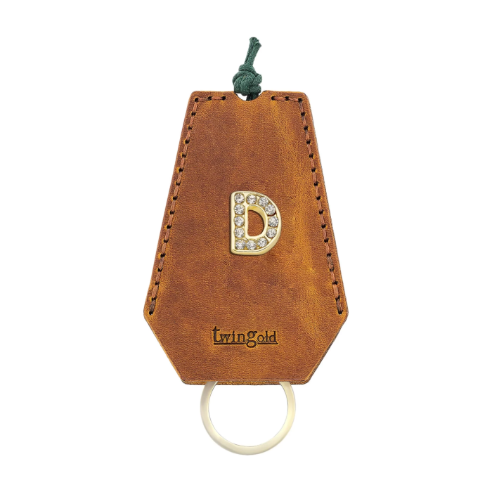 İsme Özel İpli Anahtarlık - % 100 Crazy Deri - AG01002 - Taba