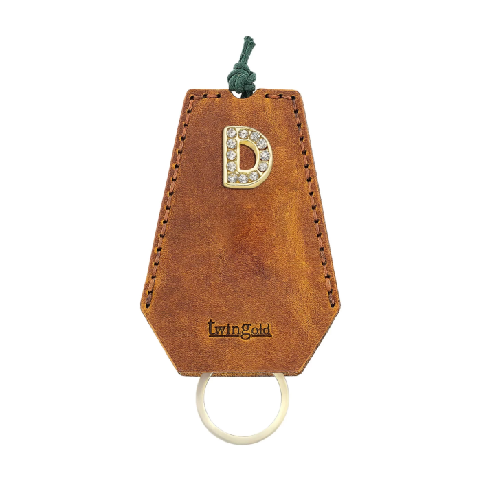 İsme Özel İpli Anahtarlık - % 100 Crazy Deri - AG01002 - Taba