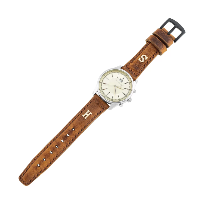 İsme Özel El Dikişli Saat Kordonu - %100 Crazy Deri - AG03002 - Taba