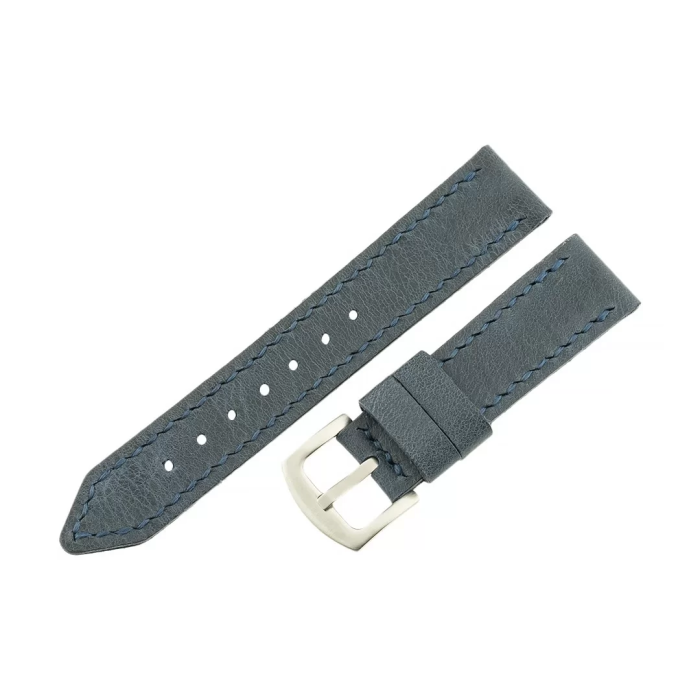 İsme Özel El Dikişli Saat Kordonu - %100 Çift Kat Deri - AG03003 - Lacivert