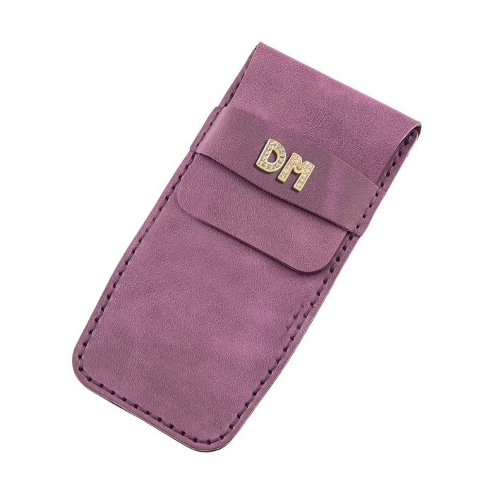 İsme Özel Çok Amaçlı Aksesuar Kılıfı - %100 Rainbow Deri - AK01002 - Mor