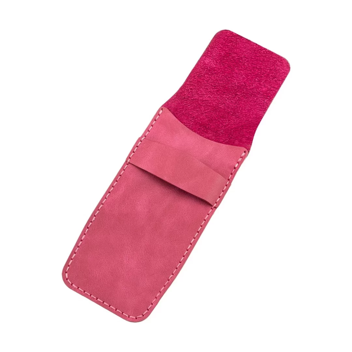 İsme Özel Çok Amaçlı Aksesuar Kılıfı - %100 Rainbow Deri - AK01002 - Fuşya