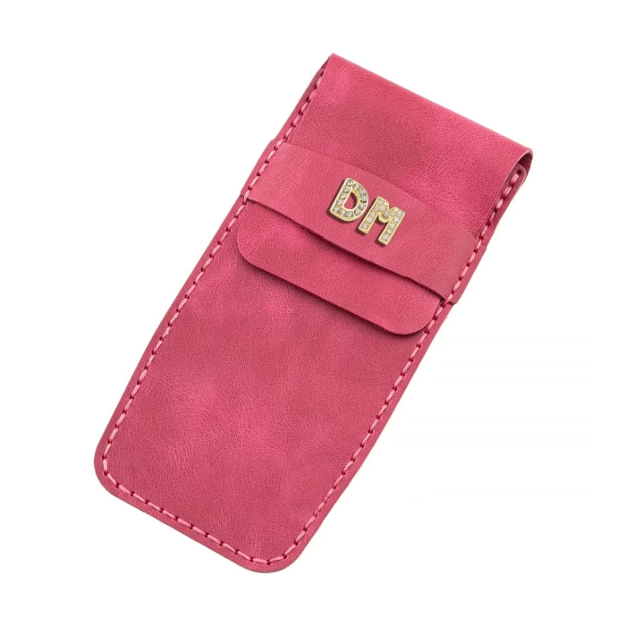 İsme Özel Çok Amaçlı Aksesuar Kılıfı - %100 Rainbow Deri - AK01002 - Fuşya