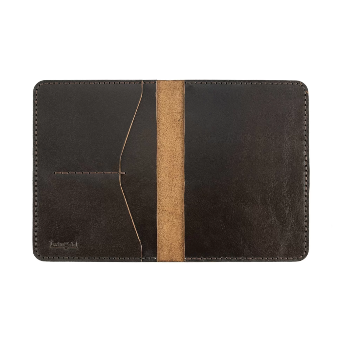 İsme Özel Pasaport Kılıfı - %100 Tiesto Deri - AK02001 - Koyu Kahverengi