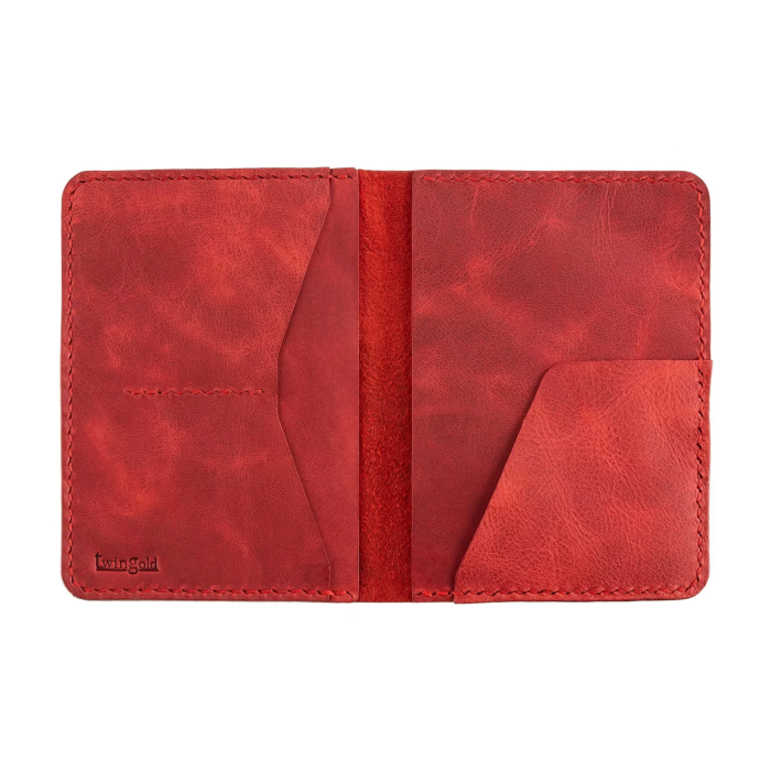 İsme Özel Pasaport Kılıfı - %100 Rainbow Deri - AK02003 - Kırmızı