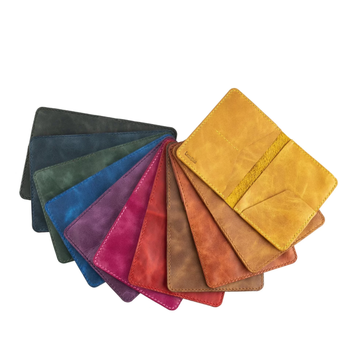 İsme Özel Pasaport Kılıfı - %100 Rainbow Deri - AK02003 - Kırmızı