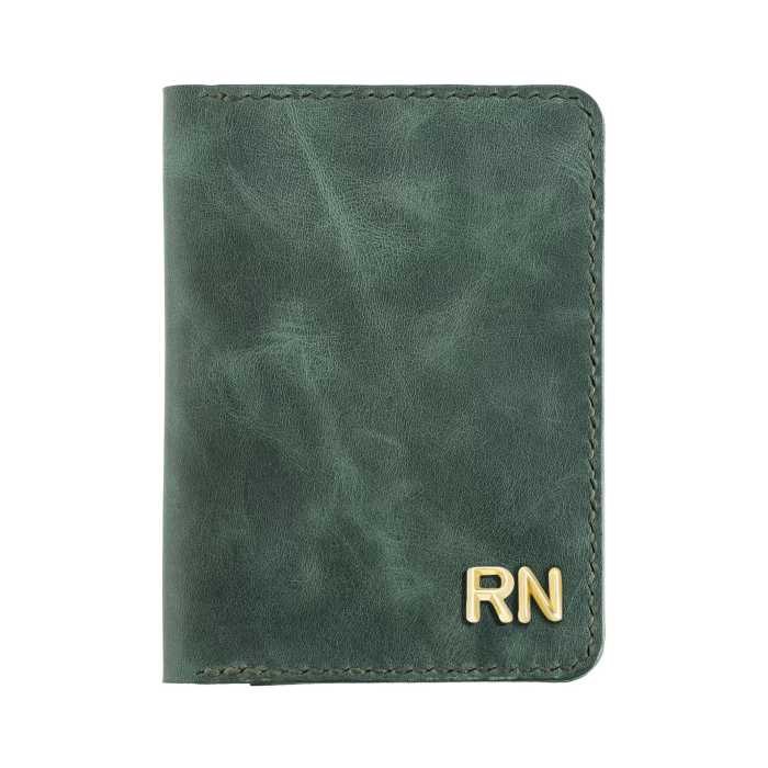 İsme Özel Pasaport Kılıfı - %100 Rainbow Deri - AK02003 - Haki