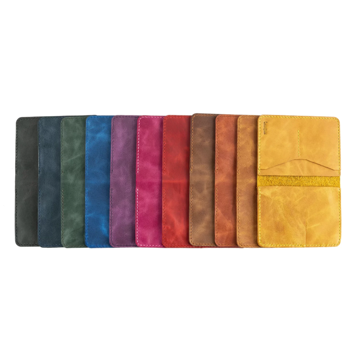 İsme Özel Pasaport Kılıfı - %100 Rainbow Deri - AK02003 - Hardal Sarısı