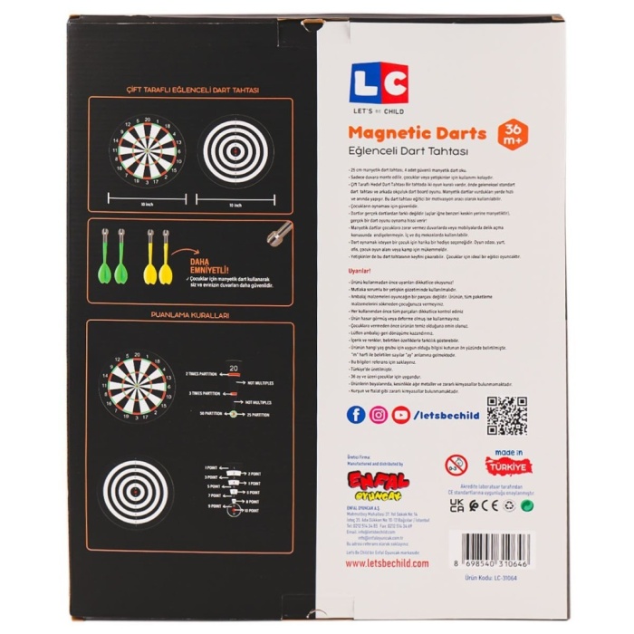 31064-Eğlenceli Manyetik Dart