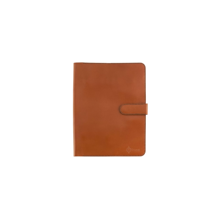 İsme Özel Çıtçıtlı Fonksiyonlu iPad Organizer - %100 Tiesto Deri - ET01003 - Tobacco