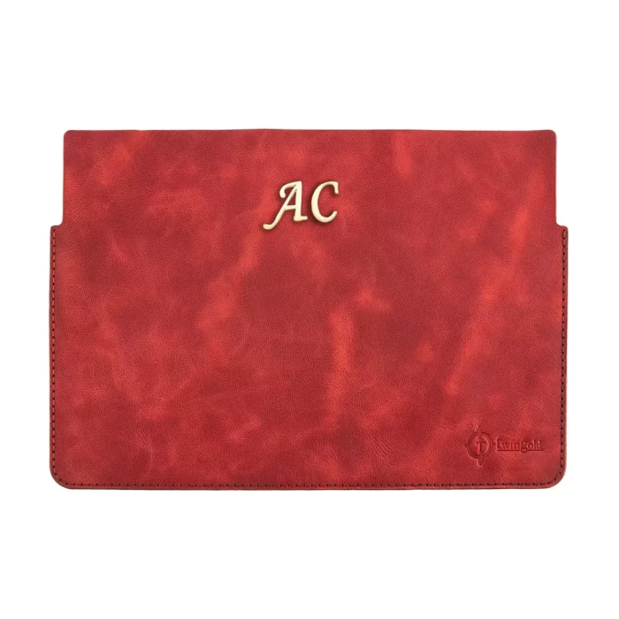 İsme Özel Macbook Kılıfı - %100 Rainbow Deri - ET02002 - Kırmızı
