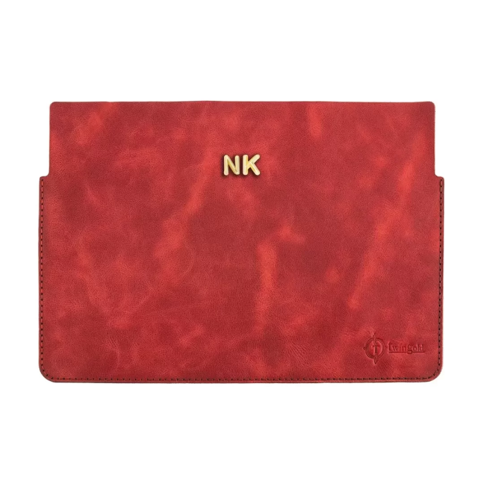 İsme Özel Macbook Kılıfı - %100 Rainbow Deri - ET02002 - Kırmızı