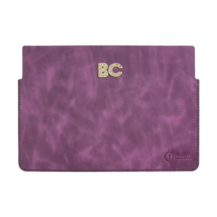 İsme Özel Macbook Kılıfı - %100 Rainbow Deri - ET02002 - Mor