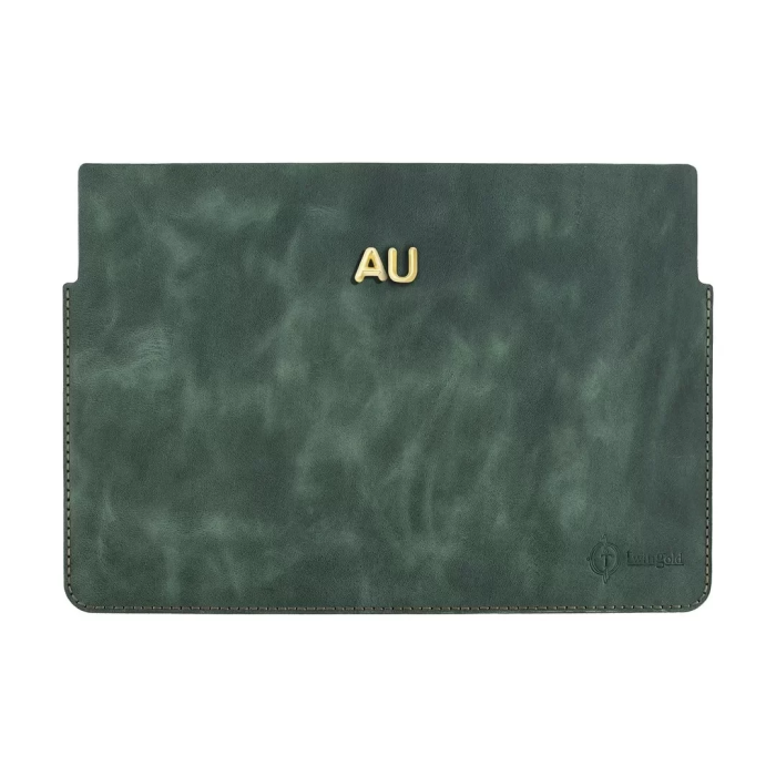 İsme Özel Macbook Kılıfı - %100 Rainbow Deri - ET02002 - Haki