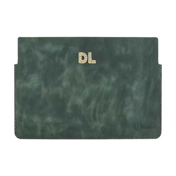 İsme Özel Macbook Kılıfı - %100 Rainbow Deri - ET02002 - Haki