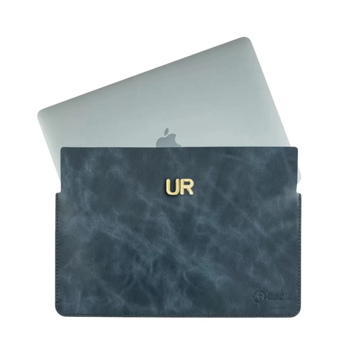 İsme Özel Macbook Kılıfı - %100 Rainbow Deri - ET02002 - Lacivert