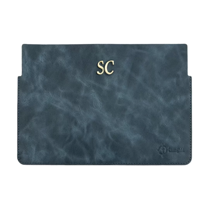 İsme Özel Macbook Kılıfı - %100 Rainbow Deri - ET02002 - Lacivert