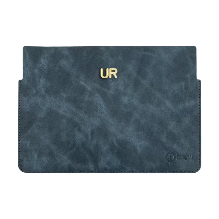 İsme Özel Macbook Kılıfı - %100 Rainbow Deri - ET02002 - Lacivert