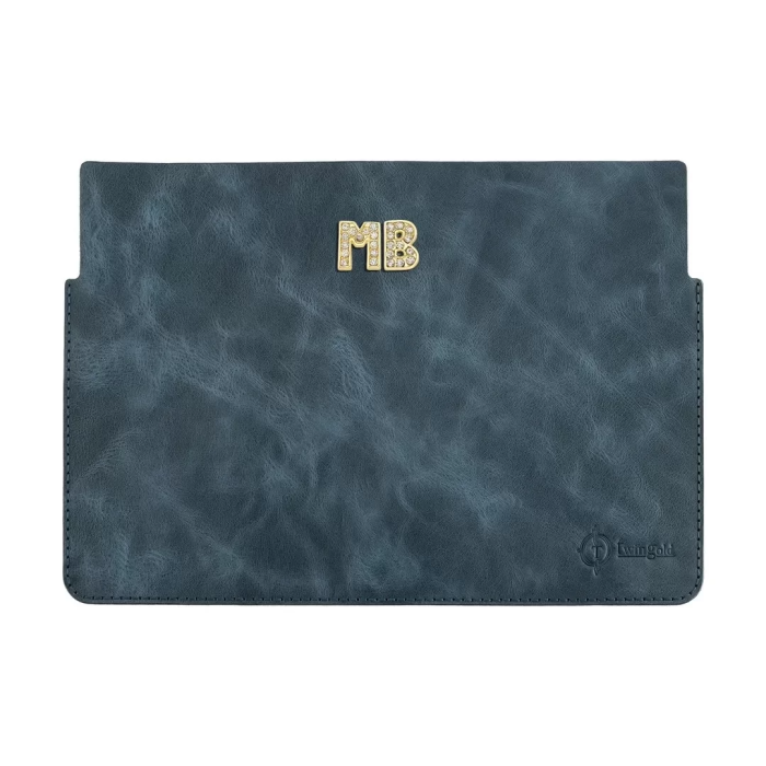 İsme Özel Macbook Kılıfı - %100 Rainbow Deri - ET02002 - Lacivert