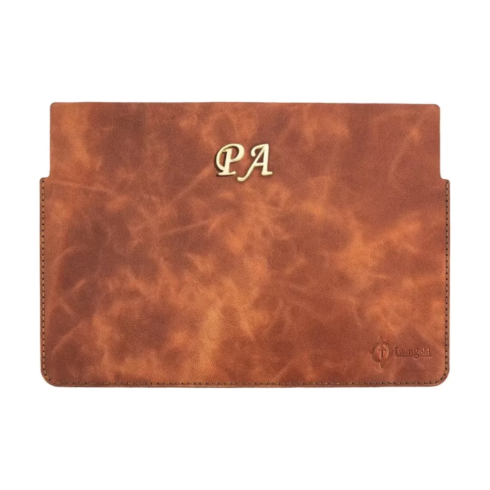 İsme Özel Macbook Kılıfı - %100 Rainbow Deri - ET02002 - Tobacco