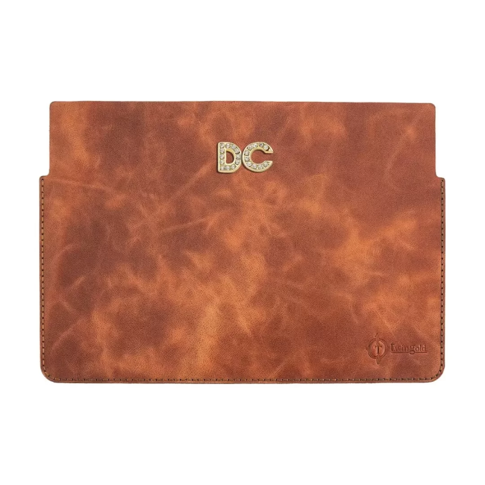 İsme Özel Macbook Kılıfı - %100 Rainbow Deri - ET02002 - Tobacco