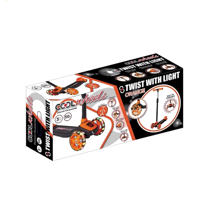 NessiWorld Işıklı Twist Scooter Turuncu
