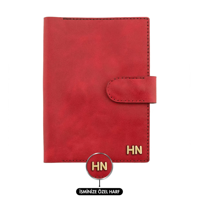 A5 Defter ve Ajanda Kılıfı - %100 Rainbow Deri - KO10001 - Kırmızı