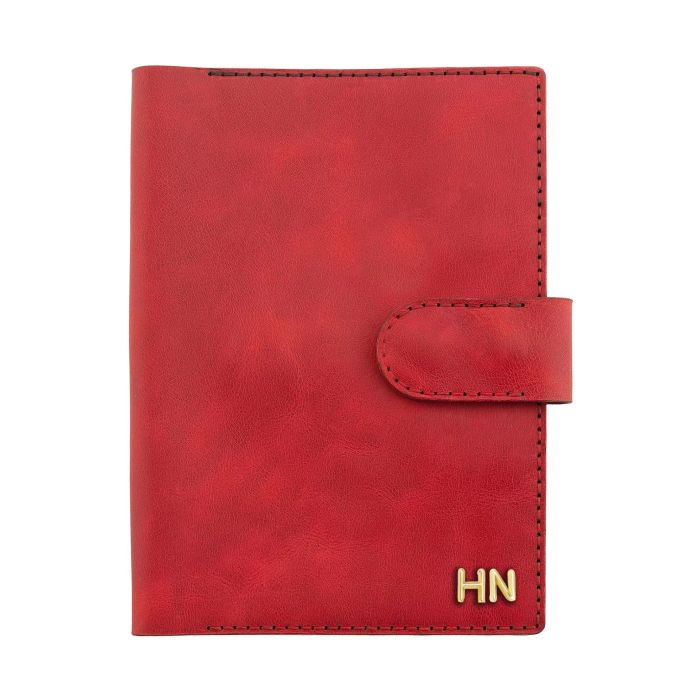 A5 Defter ve Ajanda Kılıfı - %100 Rainbow Deri - KO10001 - Kırmızı