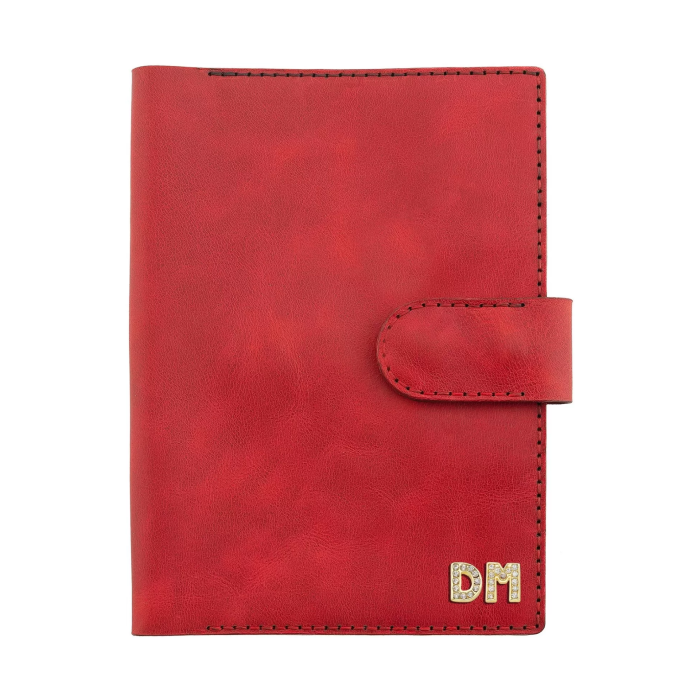 A5 Defter ve Ajanda Kılıfı - %100 Rainbow Deri - KO10001 - Kırmızı