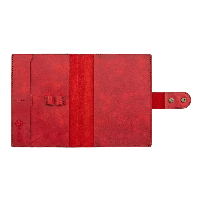 A5 Defter ve Ajanda Kılıfı - %100 Rainbow Deri - KO10001 - Kırmızı