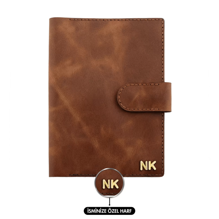 A5 Defter ve Ajanda Kılıfı - %100 Rainbow Deri - KO10001 - Kahverengi