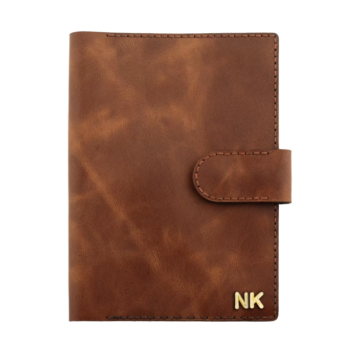 A5 Defter ve Ajanda Kılıfı - %100 Rainbow Deri - KO10001 - Kahverengi