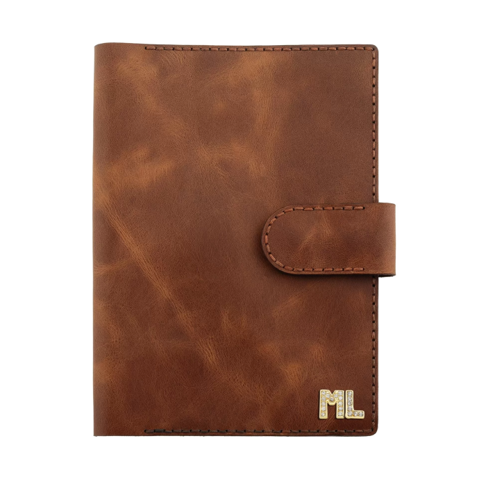 A5 Defter ve Ajanda Kılıfı - %100 Rainbow Deri - KO10001 - Kahverengi