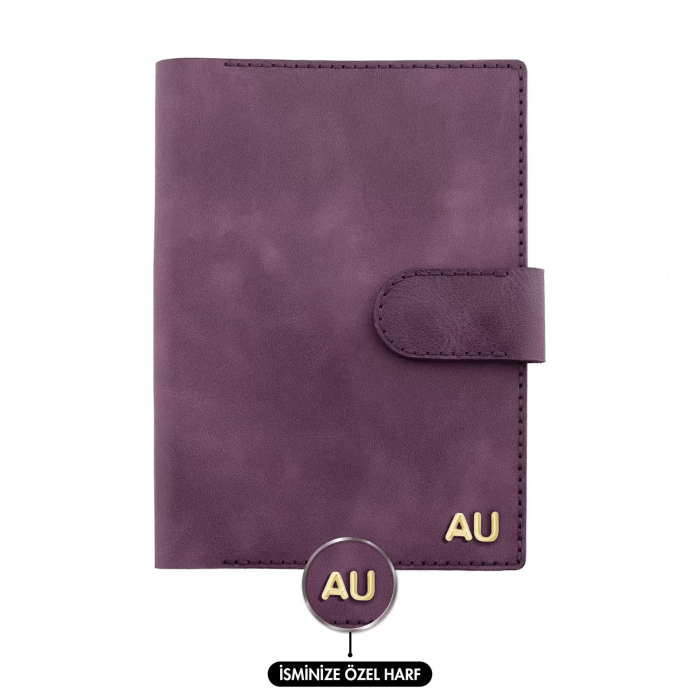 A5 Defter ve Ajanda Kılıfı - %100 Rainbow Deri - KO10001 - Mor