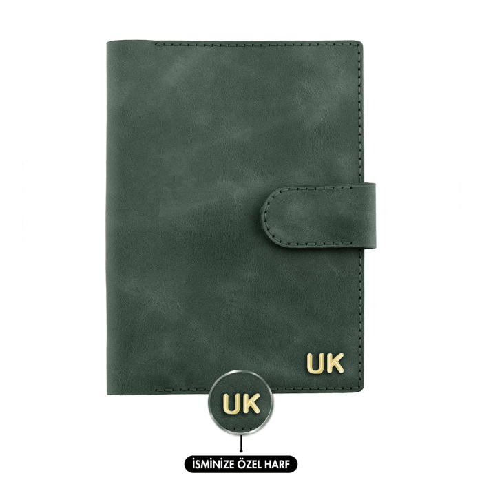 A5 Defter ve Ajanda Kılıfı - %100 Rainbow Deri - KO10001 - Haki