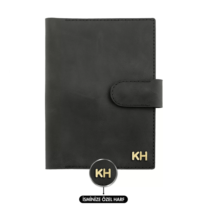 A5 Defter ve Ajanda Kılıfı - %100 Rainbow Deri - KO10001 - Antrasit