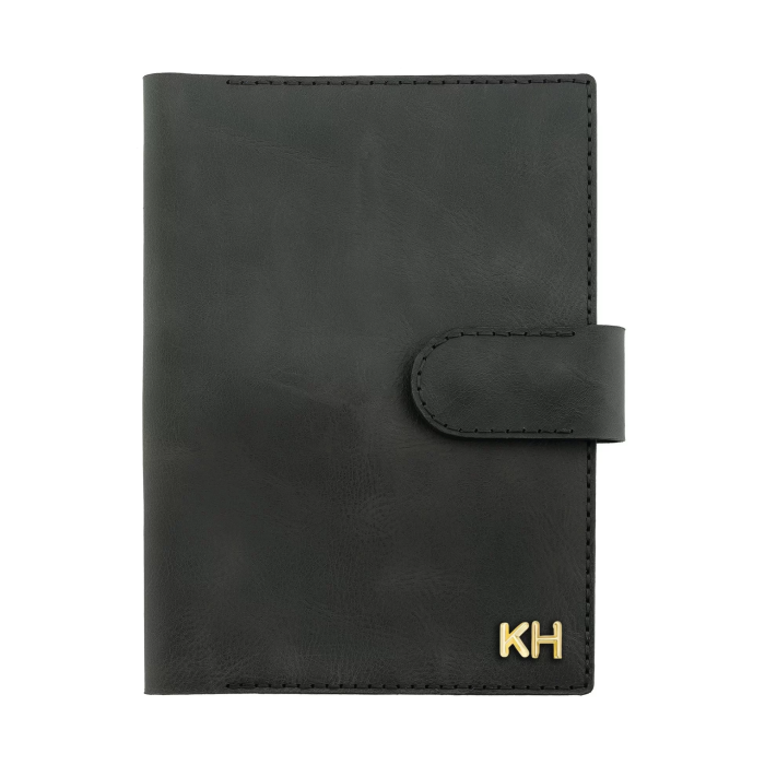 A5 Defter ve Ajanda Kılıfı - %100 Rainbow Deri - KO10001 - Antrasit