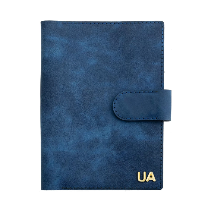 A5 Defter ve Ajanda Kılıfı - %100 Rainbow Deri - KO10001 - Saks Mavisi