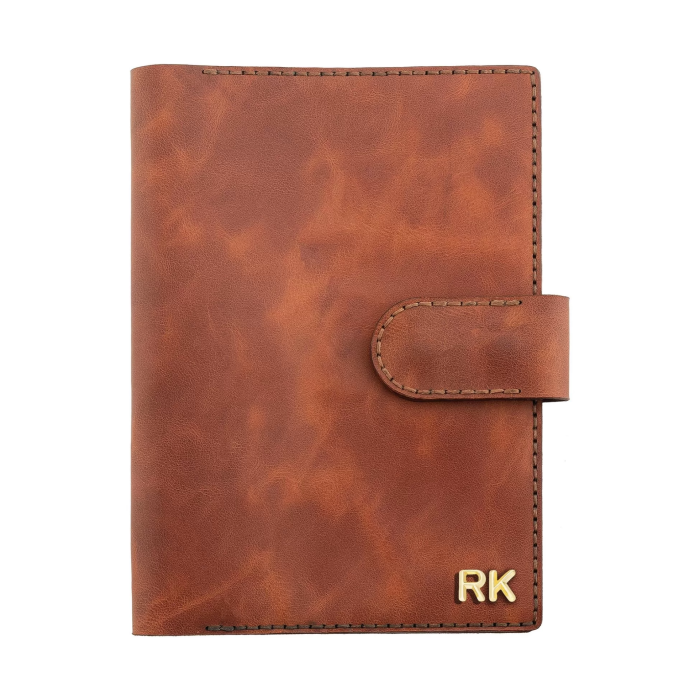 A5 Defter ve Ajanda Kılıfı - %100 Rainbow Deri - KO10001 - Tobacco