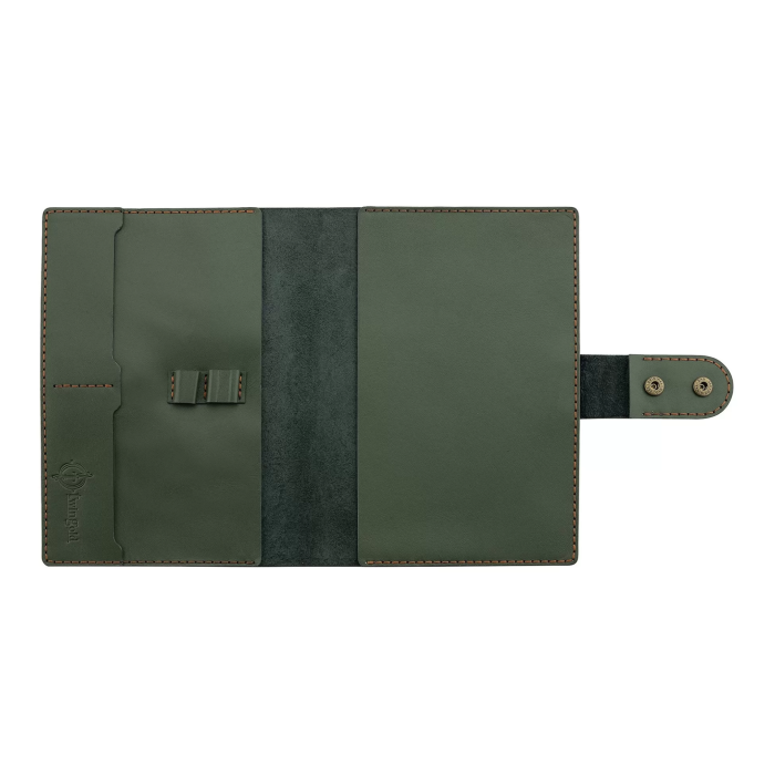 A5 Defter ve Ajanda Kılıfı - %100 Tiesto Deri - KO10002 - Haki