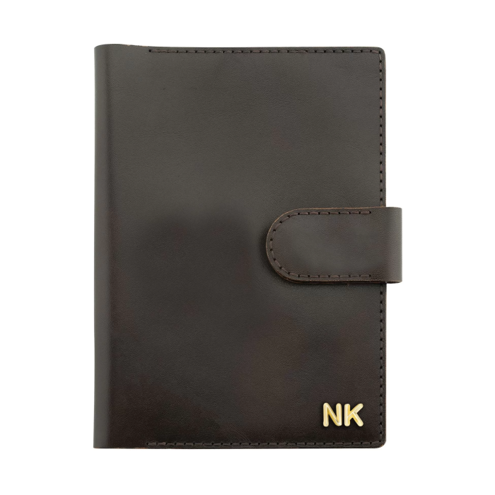 A5 Defter ve Ajanda Kılıfı - %100 Tiesto Deri - KO10002 - Koyu Kahverengi