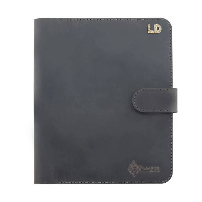 A5 Defter ve Ajanda Kılıfı - %100 Crazy Deri - KO10003 - Antrasit