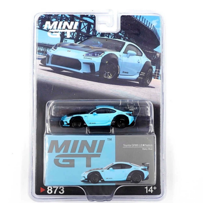 NessiWorld GT 1/64 Toyota GR86 LB Nation Baby Blue - Blister Paket